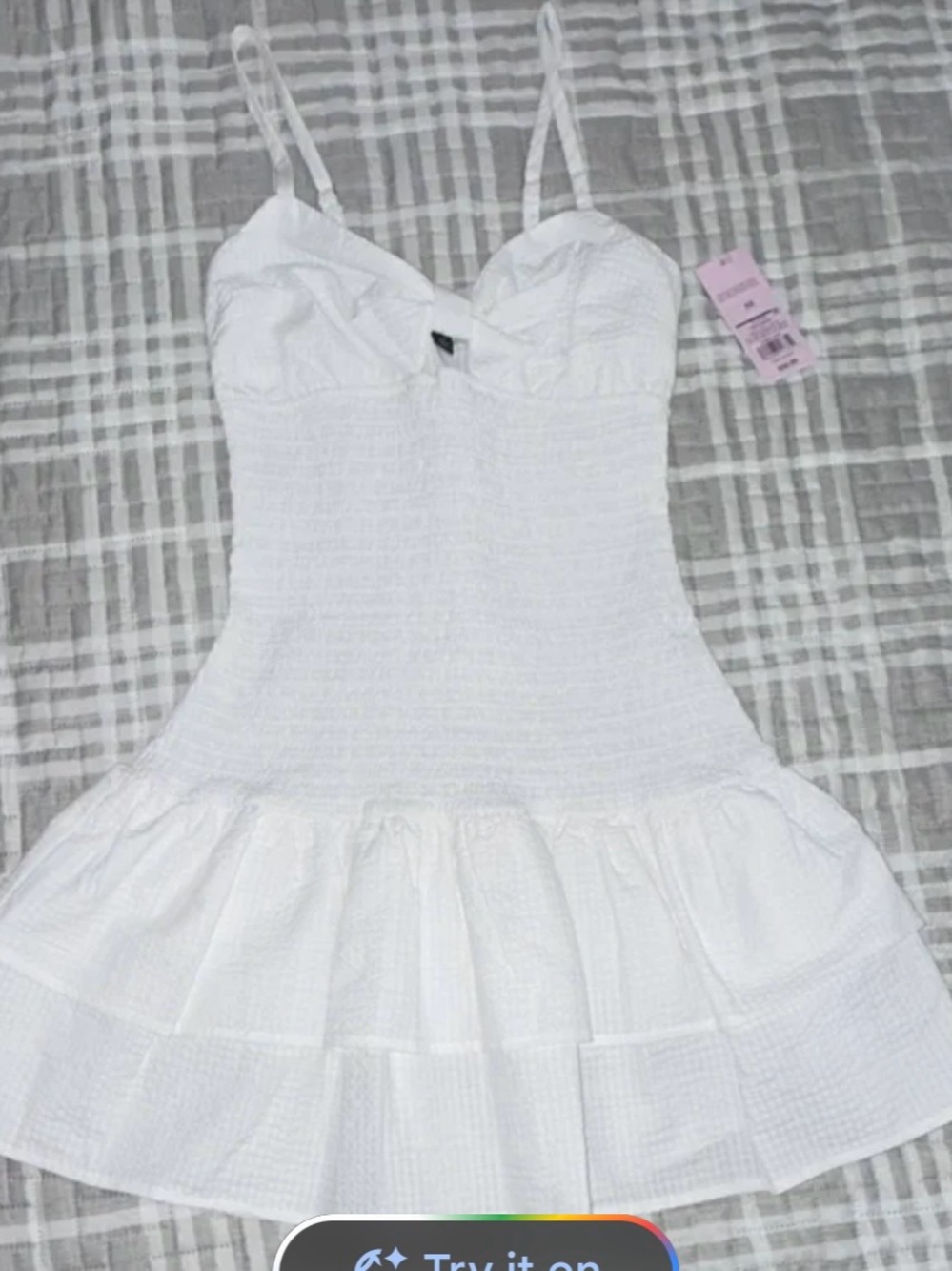 Wild Fable White Ruffled Mini dress XL NWOT - Picture 2 of 2